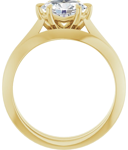 Sužadėtuvių Žiedas „Claw-Prong Solitaire“ 14k yellow gold Oval 8mm x 6mm (7)