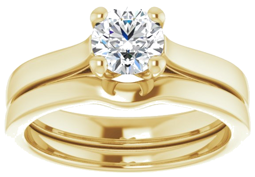 Sužadėtuvių Žiedas 18k yellow gold Round 5.5mm (8)