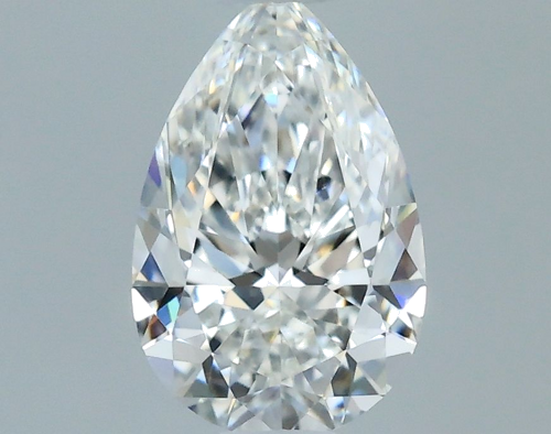 0.57 carat F-VVS2 Natūralus Pear Deimantas (1)