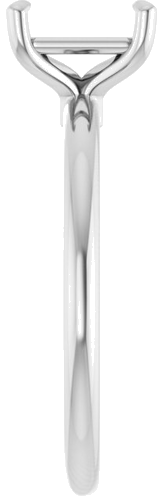 14K White 7x5 mm Emerald Solitaire Engagement Ring Mounting (4)