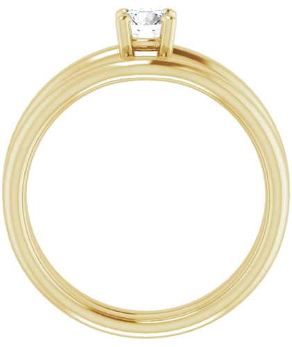 14K Yellow 4.4 mm Round Engagement Ring Mounting (7)