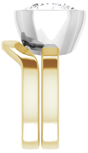 Sužadėtuvių Žiedas „Solitaire“ 585 Baltojo Ir Geltonojo Aukso Cushion 12mm (9)