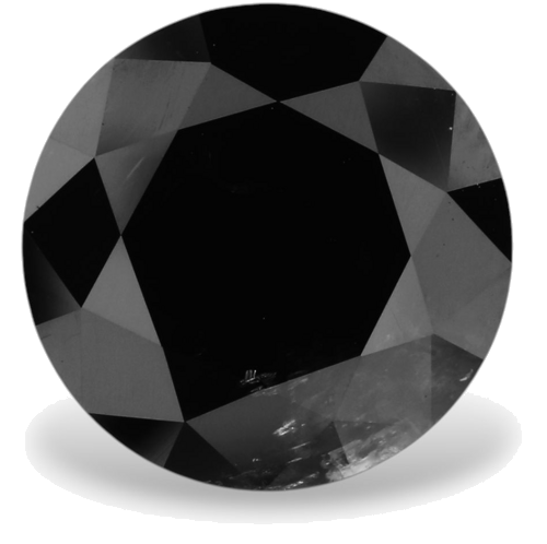 3.68 carat Fancy Black-VVS2 Excellent cut Natūralus Round Deimantas (1)