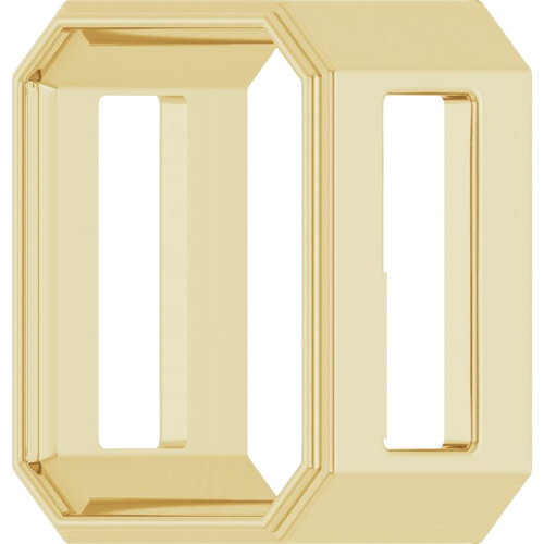 Pakabukas „Solitaire Slide“ 585 Geltonojo Aukso Emerald 9mm x 7mm (2)