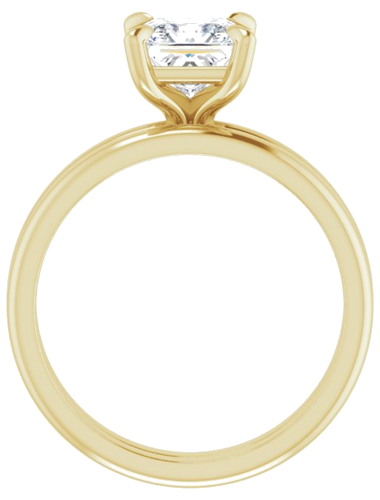 Sužadėtuvių Žiedas „Solitaire“ 585 Geltonojo Aukso Square 6mm (7)