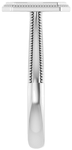 14K White 9x7 mm Emerald Solitaire Engagement Ring Mounting (4)