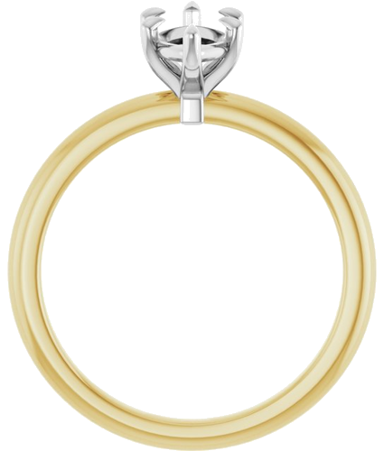 14K Yellow White 10x5 mm Marquise Solitaire Engagement Ring Mounting (2)