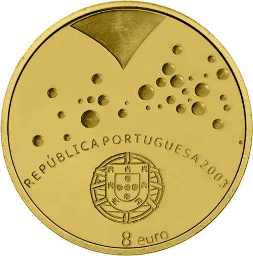 2003 Portugalija Futbolo vertybės - Aistra 8 eurų auksinė moneta (2)
