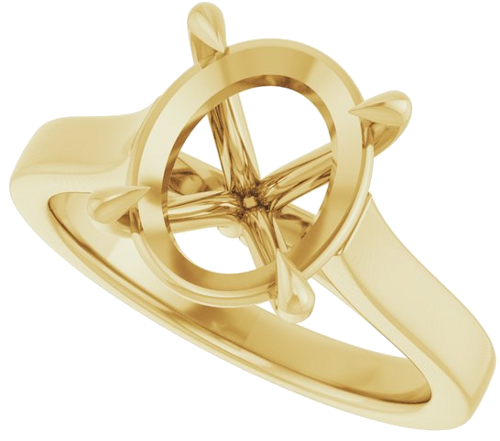 Sužadėtuvių Žiedas „Claw-Prong“ 14k yellow gold Oval 11mm x 9mm (5)