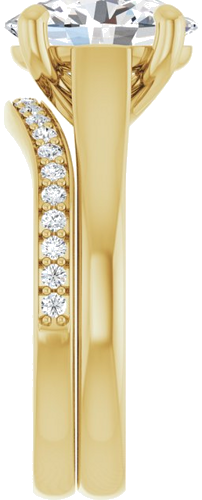 Sužadėtuvių Žiedas „Solitaire“ 10k yellow gold Oval 10mm x 8mm (9)