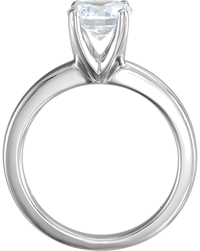 14K White 5.8 mm Round Tall Solstice Solitaire® Ring Mounting (4)