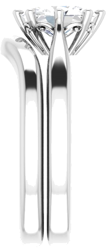 14K White 8x6 mm Oval Solitaire Engagement Ring Mounting (9)