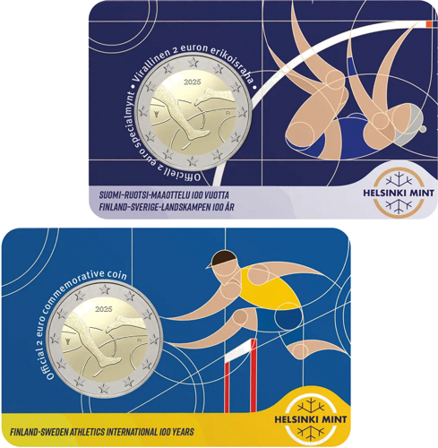 2025 Finland Athletics 2 euro BU coin in card (1)