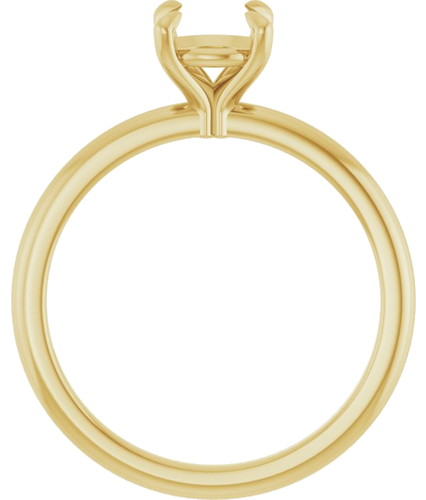14K Yellow 6.5 mm Round Solitaire Engagement Ring Mounting (2)