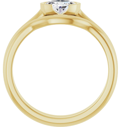 14K Yellow 6x4 mm Oval Solitaire Engagement Ring Mounting (7)