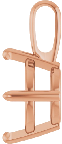 Pakabukas „Solitaire“ 14k rose gold Round 10mm (3)