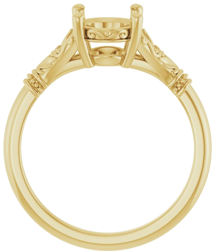 Sužadėtuvių Žiedas „Sculptural“ 14k yellow gold Oval 9mm x 7mm (2)