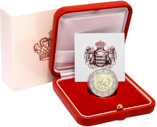 2013 Monakas Istojimo į JTO jubiliejus 2 eurų PROOF moneta (2)