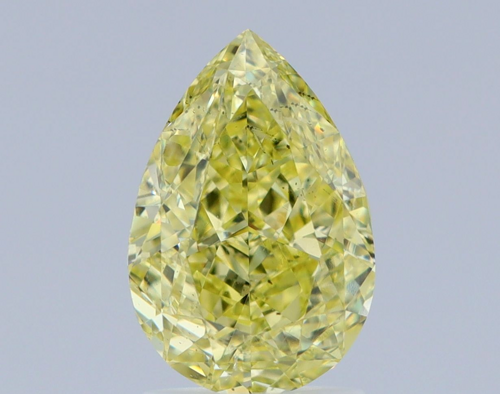 2.03 carat Fancy Intense Yellow-SI1 Natūralus Pear Deimantas (1)