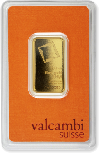 1/2 унция инвестиционно златно кюлче Valcambi (2)