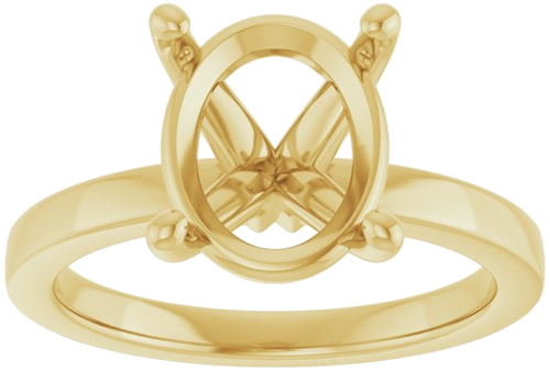 Sužadėtuvių Žiedas „Solitaire“ 14k yellow gold Oval 11mm x 9mm (3)