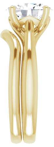 Sužadėtuvių Žiedas „Solitaire“ 585 Geltonojo Aukso Oval 9mm x 7mm (9)