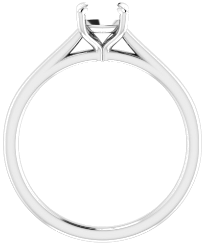 14K White  5 mm Cushion Solitaire Engagement Ring Mounting (2)