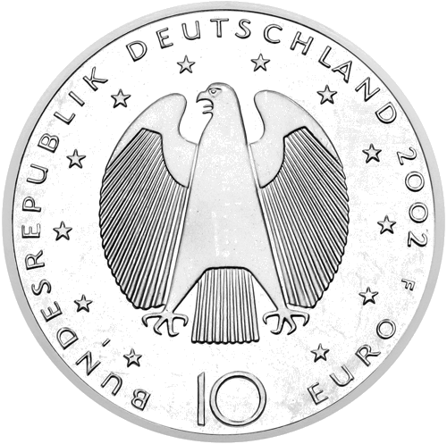 10 eiro Eiro ieviešana 2002 Vācija sudraba monēta (2)