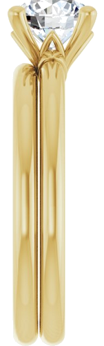 Sužadėtuvių Žiedas „Solitaire“ 14k yellow gold Round 6.5mm (9)