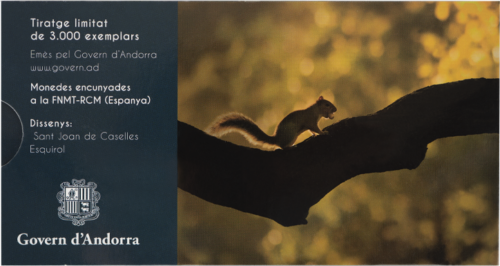 2022 Andorra Squirrel и St. Църквата Свети Йоан 1,25 евро монети (8)