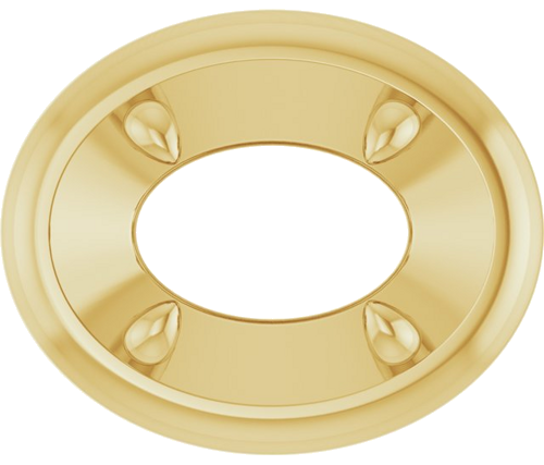 Pakabukas „Solitaire Slide“ 14k yellow gold Oval 7mm x 5mm (1)