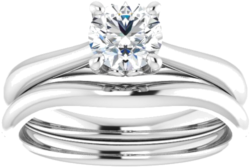 Sužadėtuvių Žiedas „Solitaire“ 950 Platinos Round 5.5mm (8)