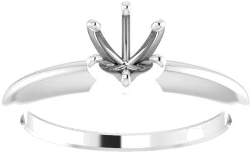 Sužadėtuvių Žiedas „Solitaire“ 585 Baltojo Aukso Round 5mm x 5.3mm (3)