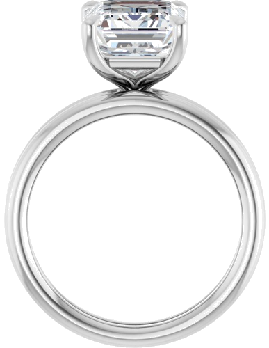 Sužadėtuvių Žiedas „Claw-Prong Solitaire“ 14k white gold Emerald 10mm x 8mm (7)