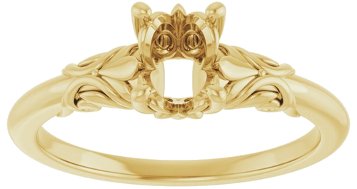 Sužadėtuvių Žiedas „Solitaire“ 14k yellow gold Oval 7mm x 5mm (3)