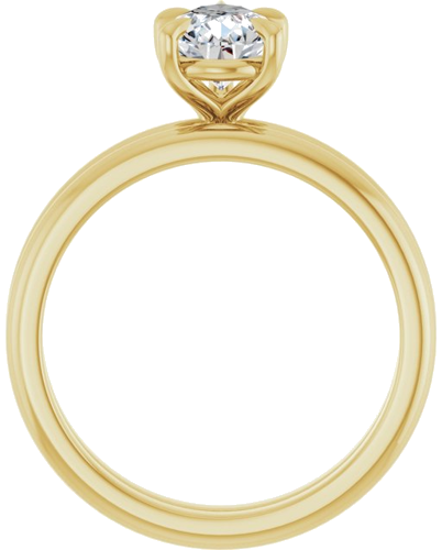 Sužadėtuvių Žiedas „Claw-Prong“ 10k yellow gold Pear 8mm x 6mm (7)