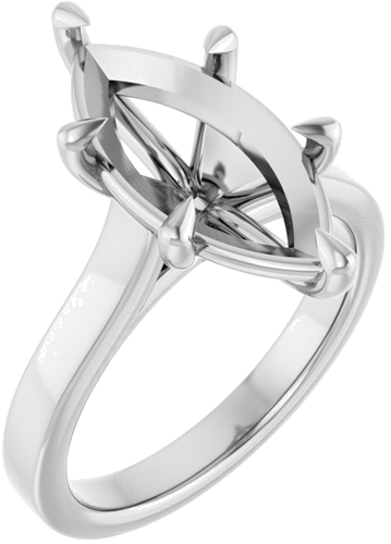 Sužadėtuvių Žiedas „Claw-Prong“ 14k white gold Marquise 16mm x 8mm (1)