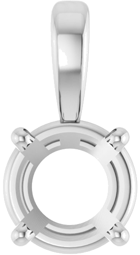 Pakabukas „Solitaire“ 417 Baltojo Aukso Round 6mm (1)