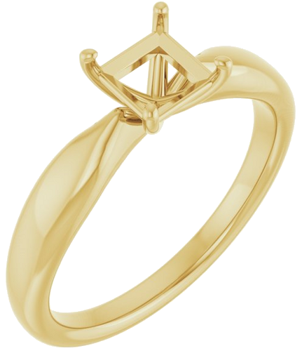 Sužadėtuvių Žiedas 14k yellow gold Square 5mm (1)