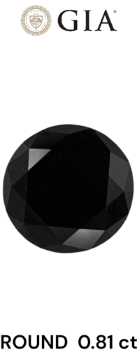 0.81 carat Fancy Black-VVS2 Excellent cut Natūralus Round Deimantas (1)