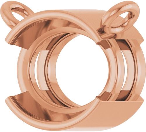 Pakabukas „Half-Bezel Solitaire“ 14k rose gold Oval 8mm x 6mm (2)