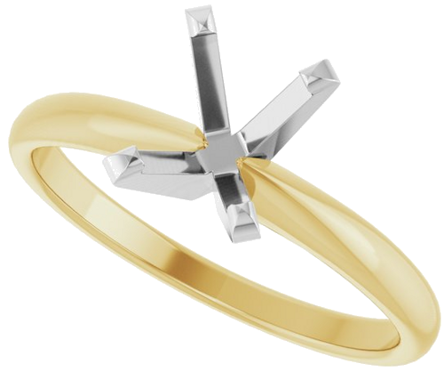 Sužadėtuvių Žiedas „Solitaire“ 585 Baltojo Ir Geltonojo Aukso Oval 8mm x 6mm (5)