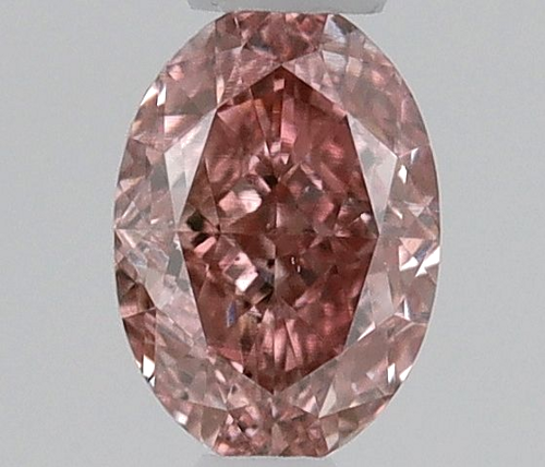 0.2 carat Fancy Intense Orangey Pink-SI1 Natūralus Oval Deimantas (1)