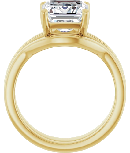 14K Yellow 10x8 mm Emerald Solitaire Engagement Ring Mounting (7)