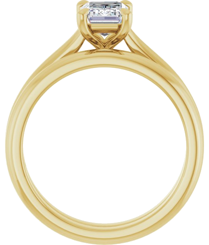 Sužadėtuvių Žiedas „Claw-Prong“ 14k yellow gold Emerald 7mm x 5mm (7)