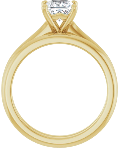 Sužadėtuvių Žiedas 14k yellow gold Square 5mm (7)