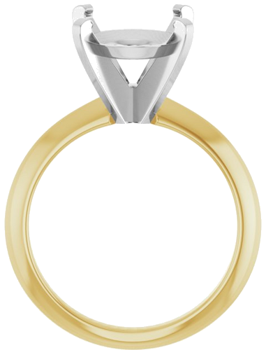 Sužadėtuvių Žiedas „Knife-Edge“ 14k yellow/white gold Oval 12mm x 10mm (2)