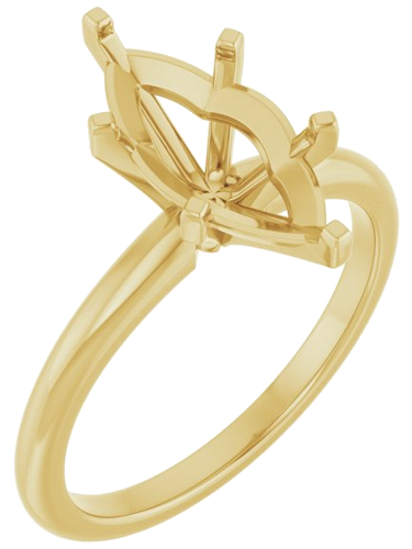 Sužadėtuvių Žiedas 14k yellow gold Marquise 13mm x 6.5mm (1)