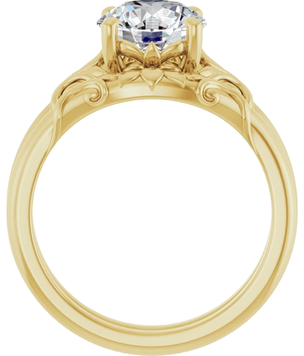Sužadėtuvių Žiedas „Solitaire“ 14k yellow gold Round 8mm (7)
