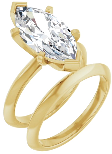 Sužadėtuvių Žiedas „Knife-Edge“ 14k yellow gold Marquise 16mm x 8mm (6)